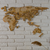 3D Luminous Wooden Topographical World Map