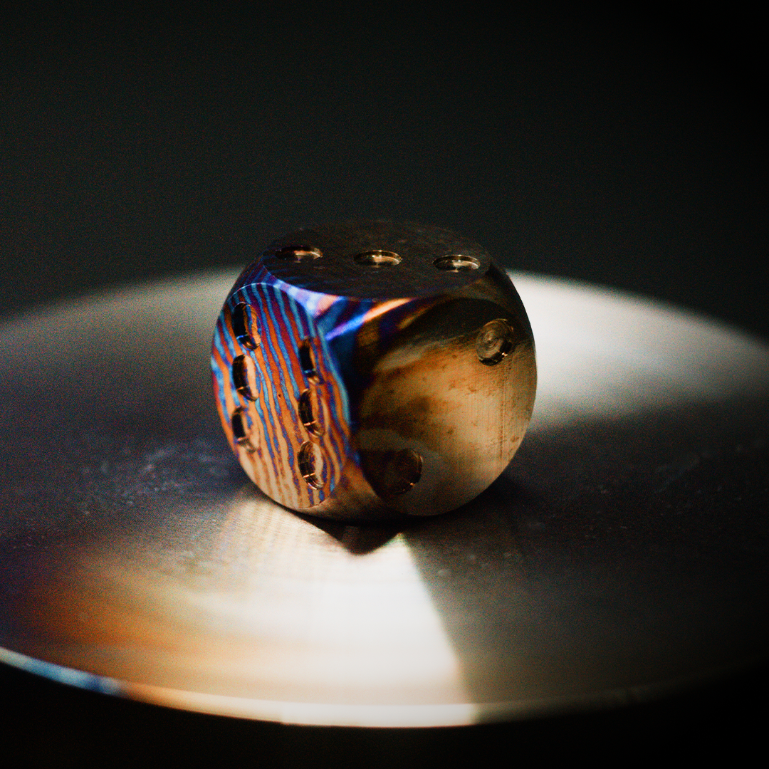 Forged Mokume Dice, CNC Perfected