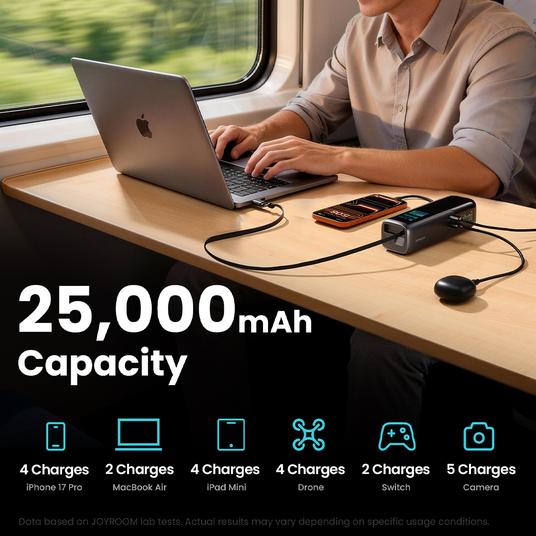240W Dual Display Power Bank, 25,000mAh