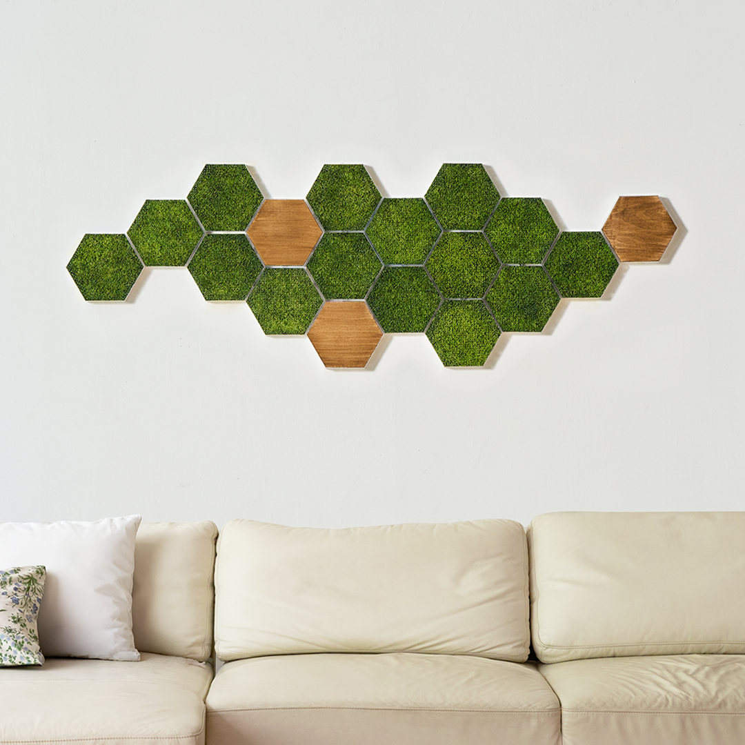 Modular Real Moss Wall Decor