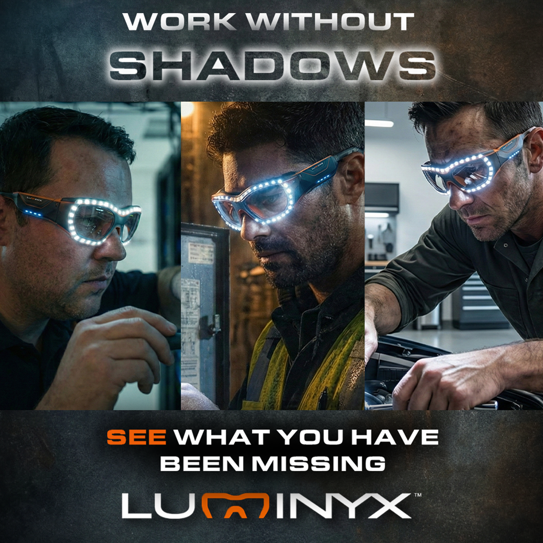 Hands-Free Illuminated Safety Glasses
