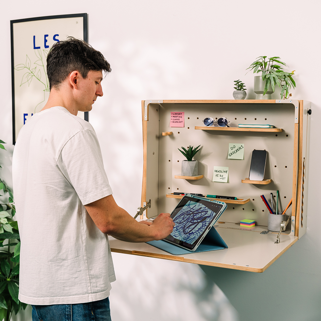 Wall-Mounted Desk That Disappears