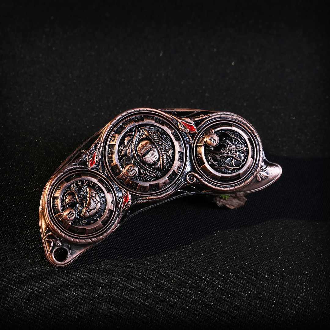6-in-1 Metal Rotating RPG Dice Artifact