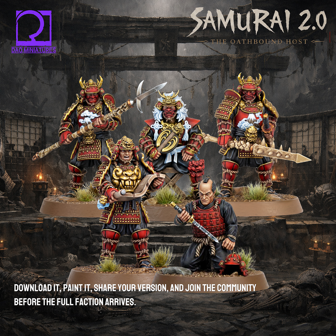 Modular Samurai STL Miniatures