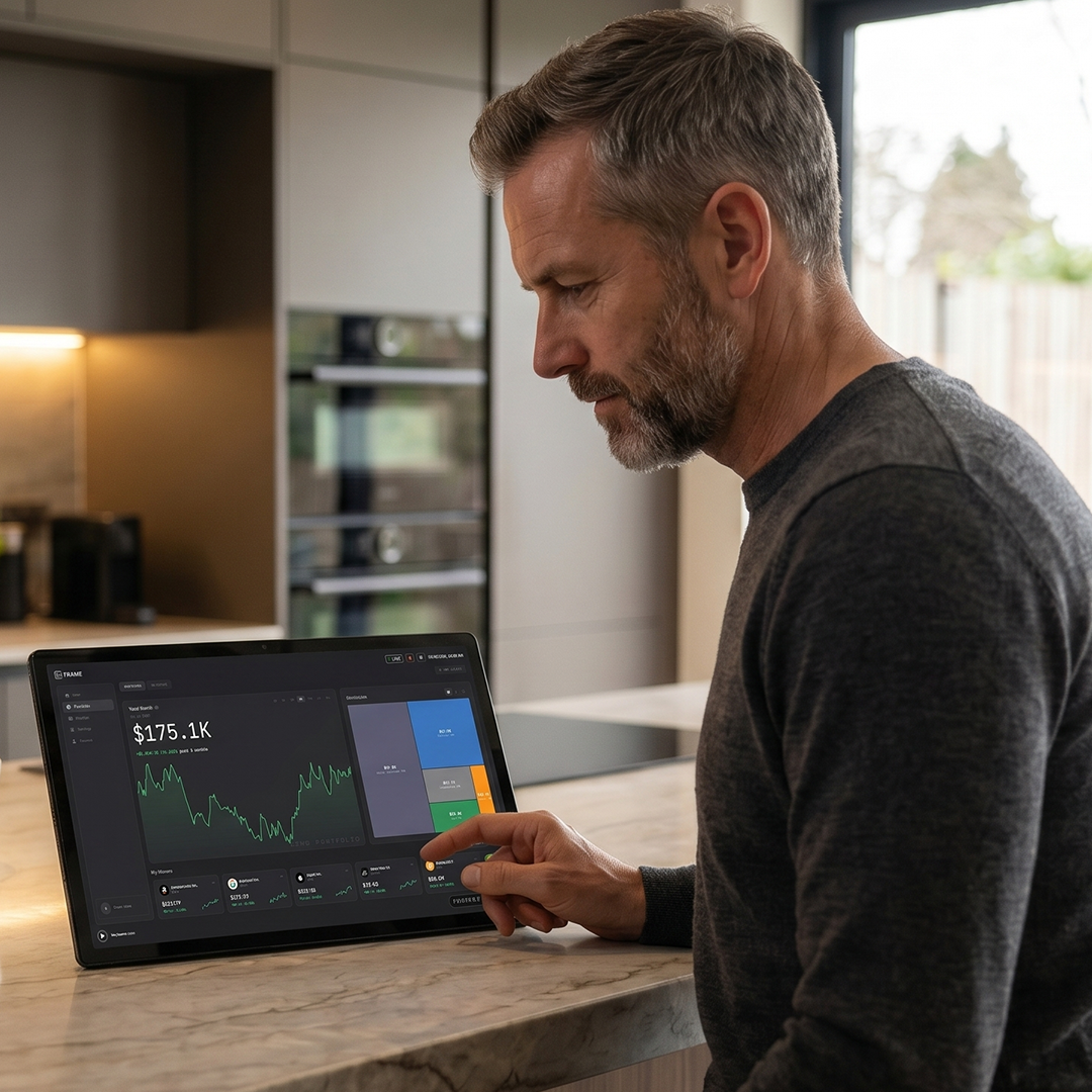 AI Financial Display With Real-Time Markets