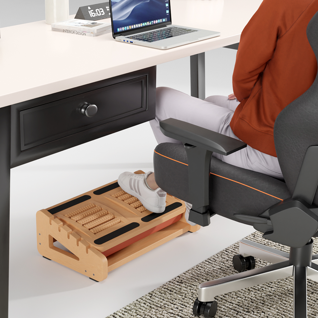 3-In-1 Under Desk Dual Surface Footrest