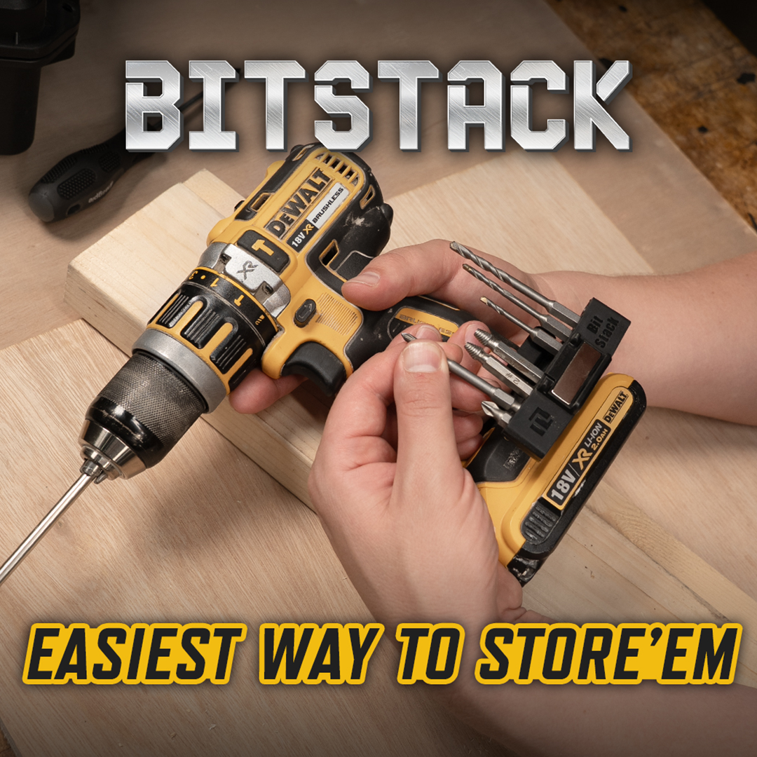Stackable Bit Holder That Attaches To Your Drill