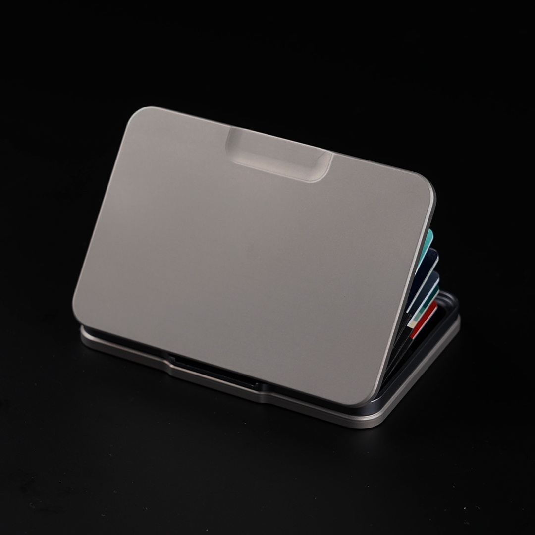 Slide-Open Titanium Wallet, 6-Card Speed