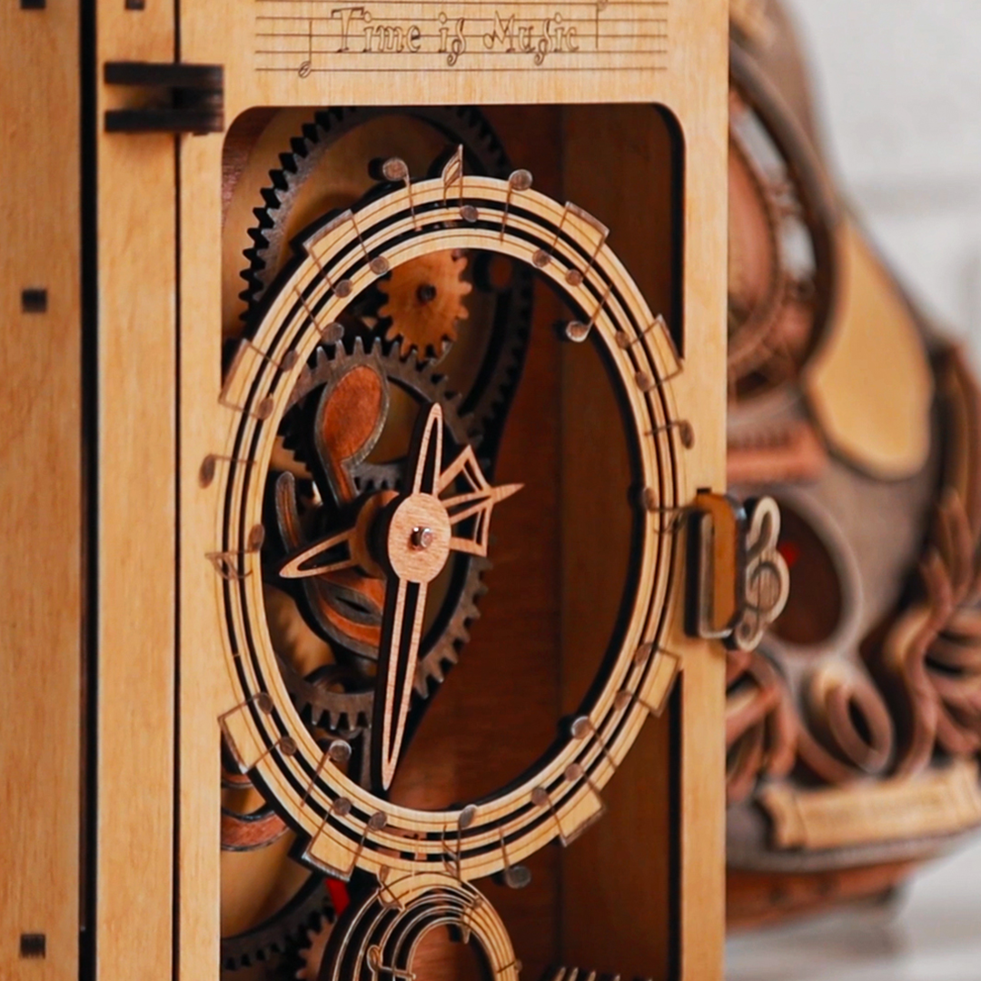A Beautiful Wooden Clock Puzzle Set