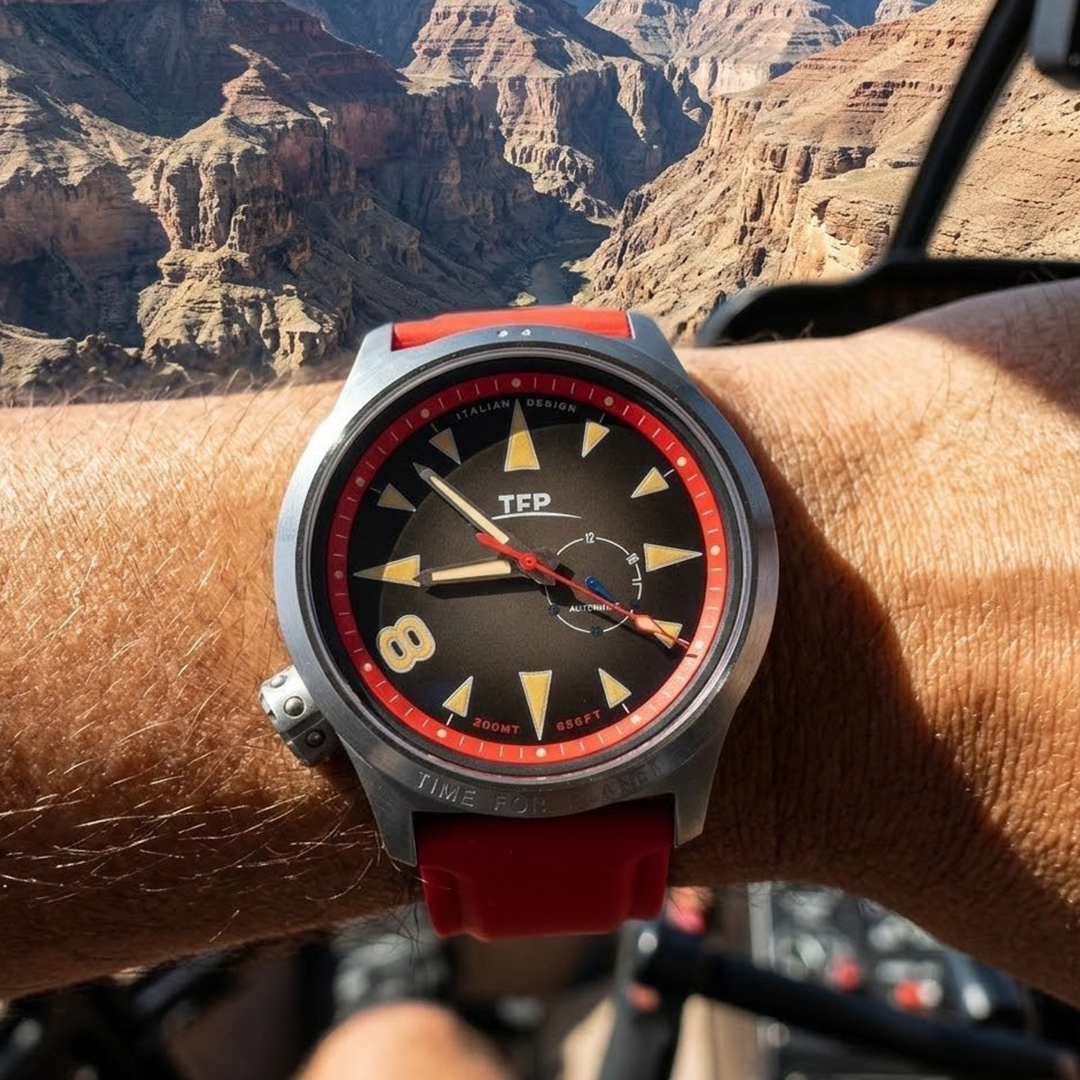 Italian Outdoor Watch With Functional Color