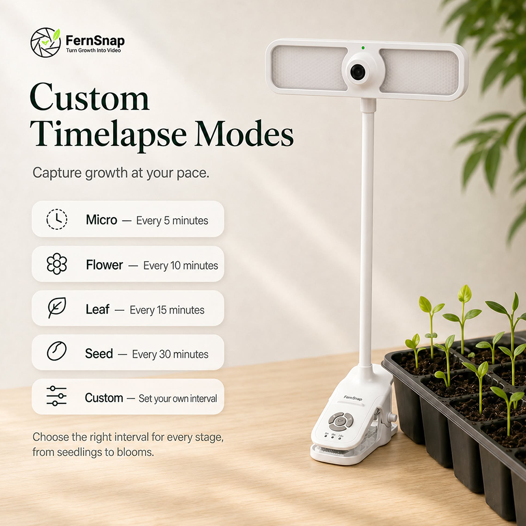 AI Plant Time-Lapse Grow Light Camera