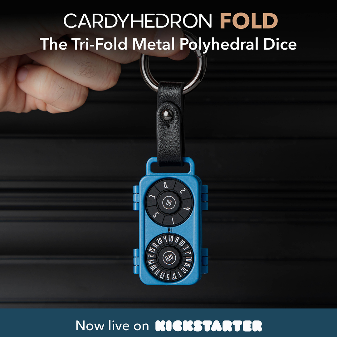 Magnetic Tri-Fold Metal Dice, d4 to d20