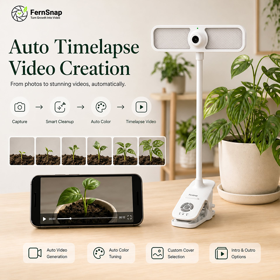 AI Plant Time-Lapse Grow Light Camera