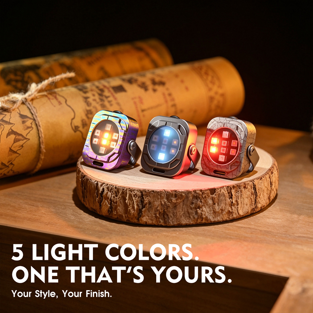 Titanium Coin Flashlight With 5 Colors