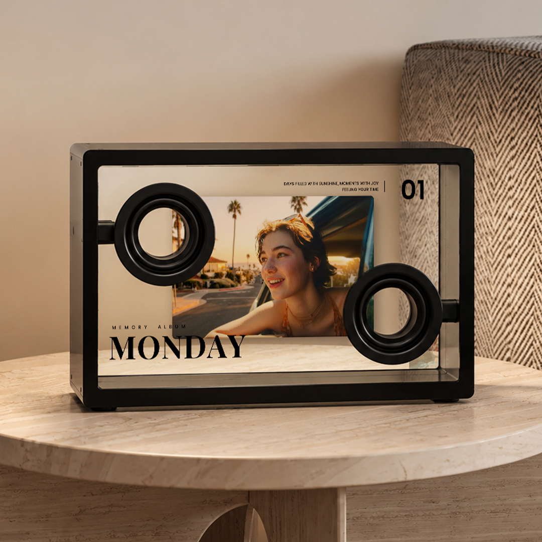 Transparent Speaker With Floating Lyrics