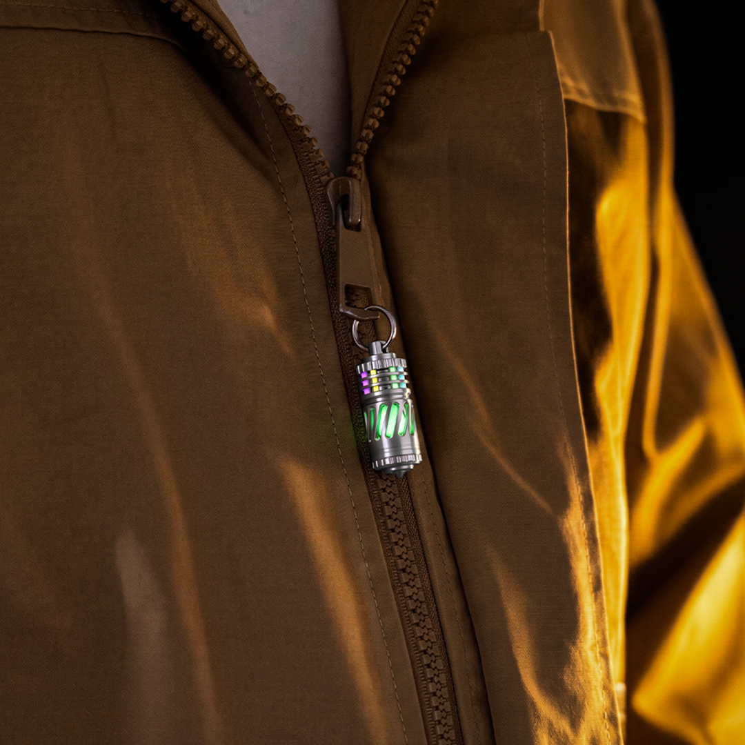 Titanium Tritium Keychain, 25-Year Glow