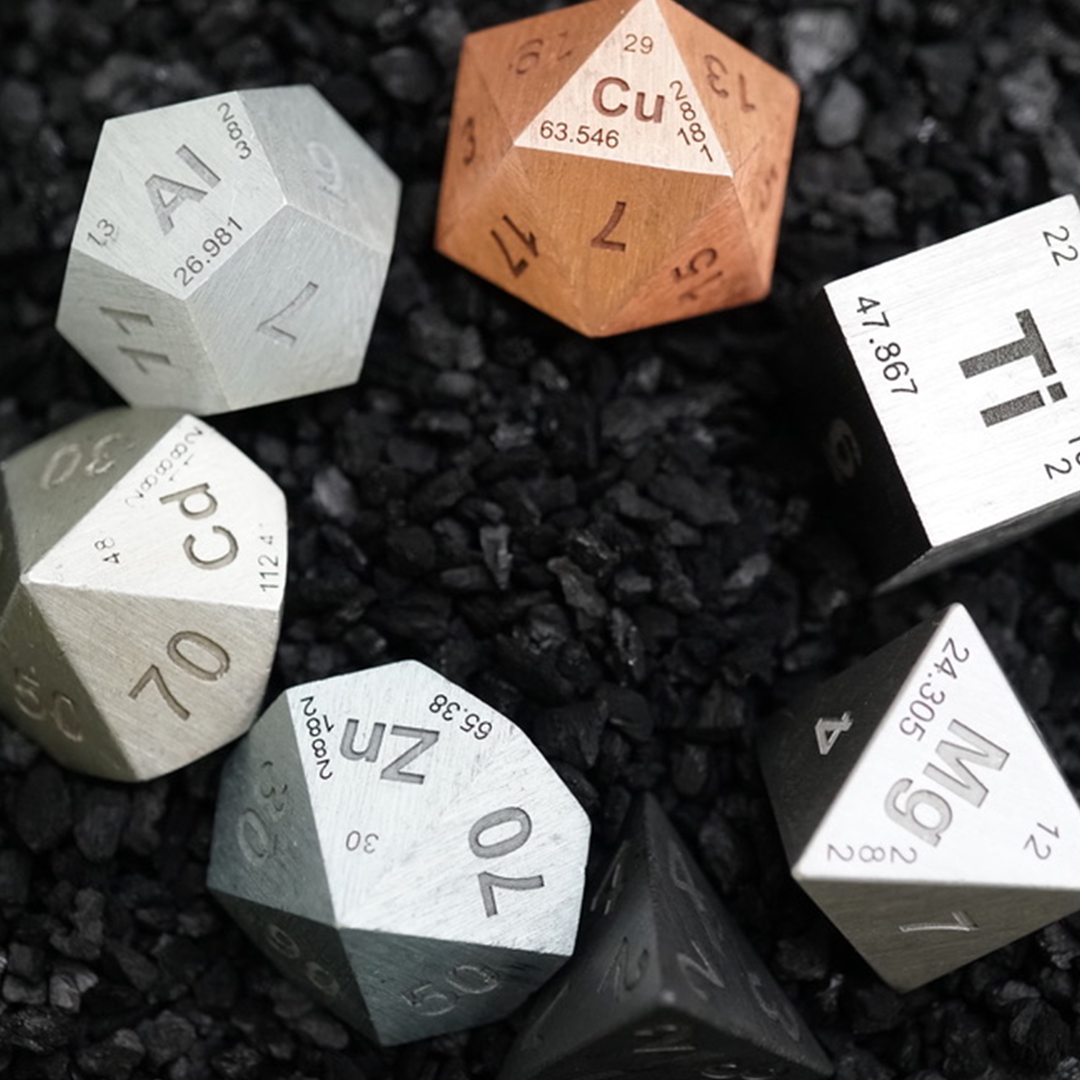 Unique Dice Crafted From Pure Elements