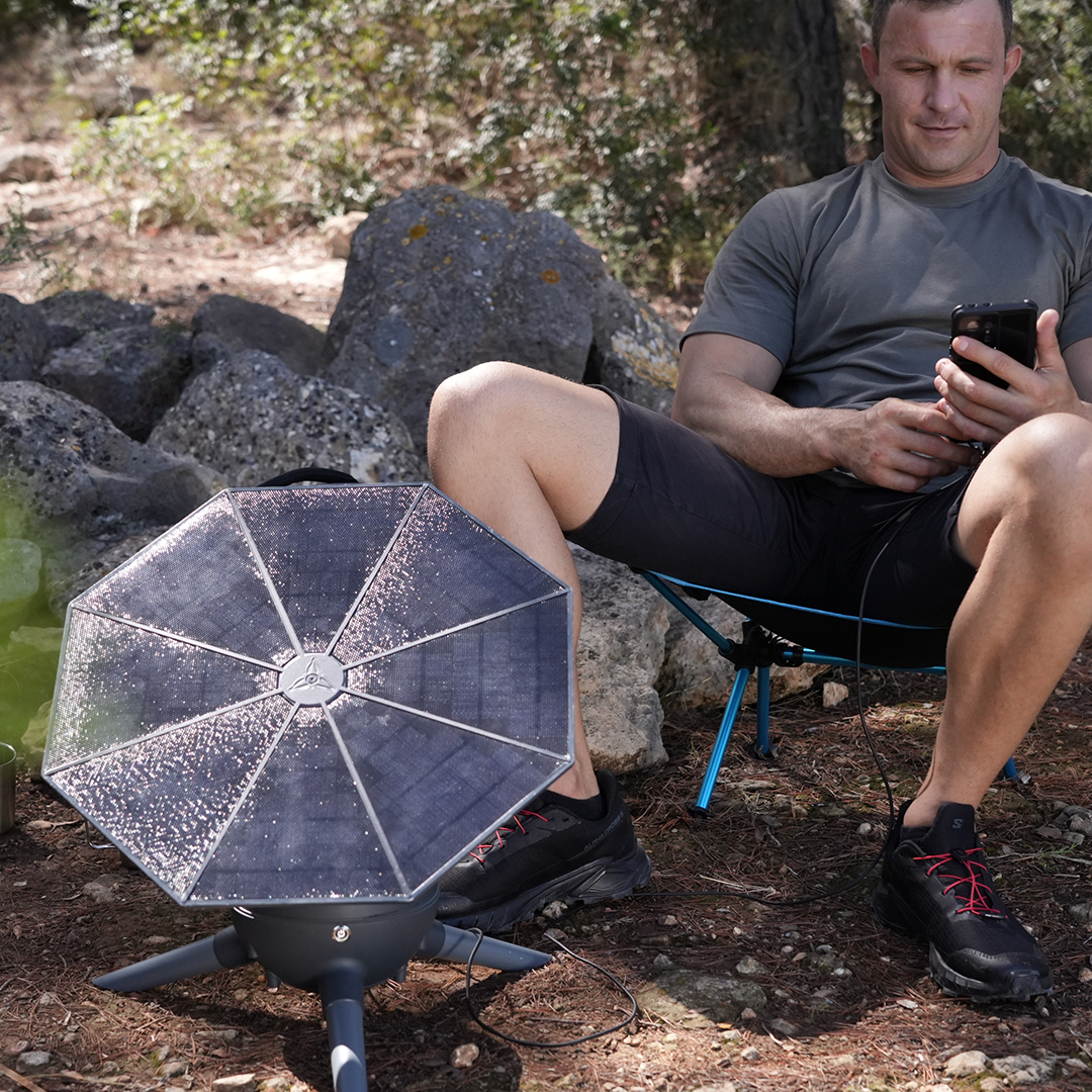 Portable Solar Power, No Cable Chaos