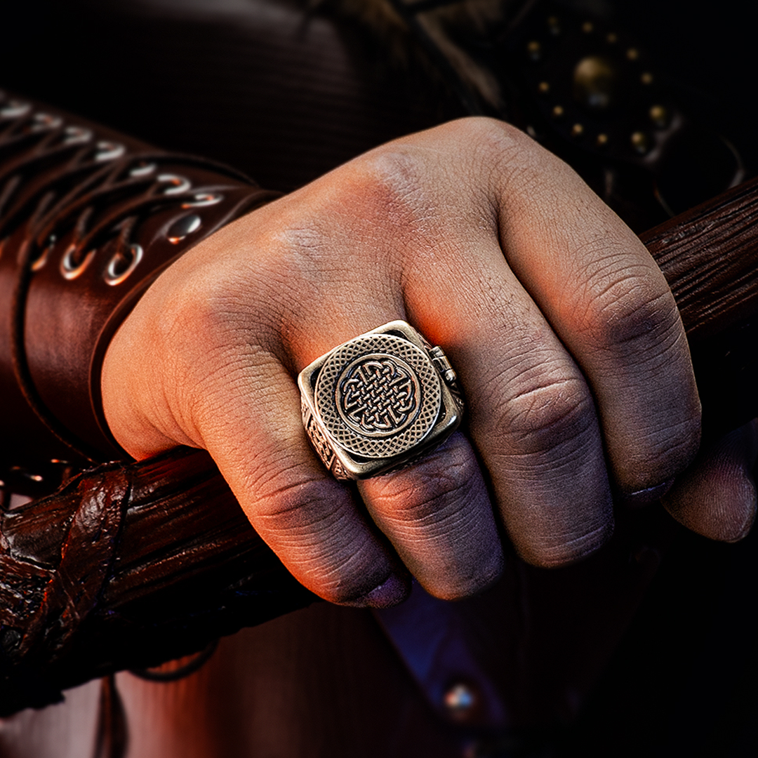 Brass Dice Ring With Hidden RPG Set