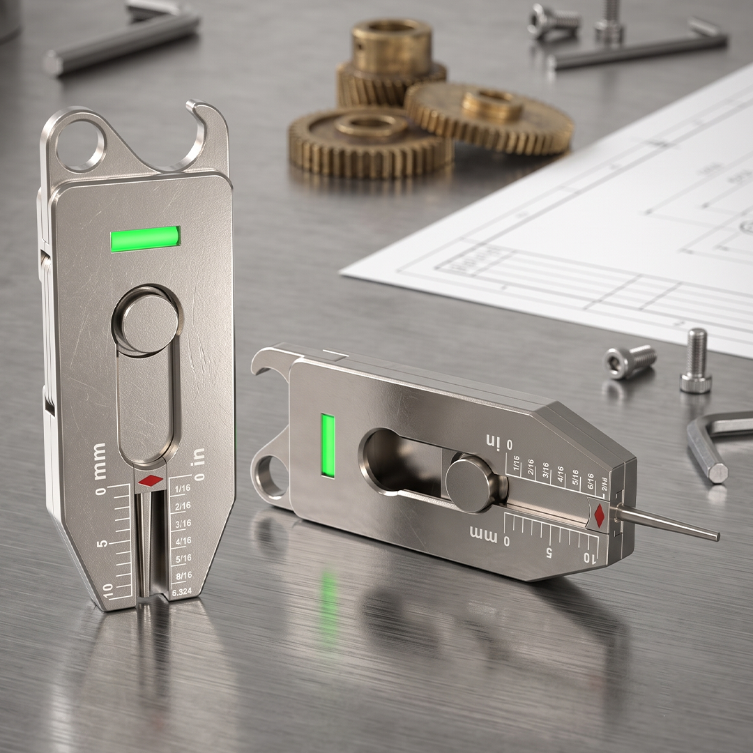 Titanium 6-in-1 Key Caliper