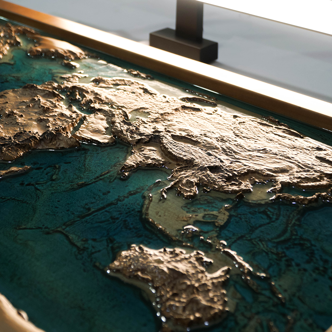 A Glowing World Map, Made by Hand