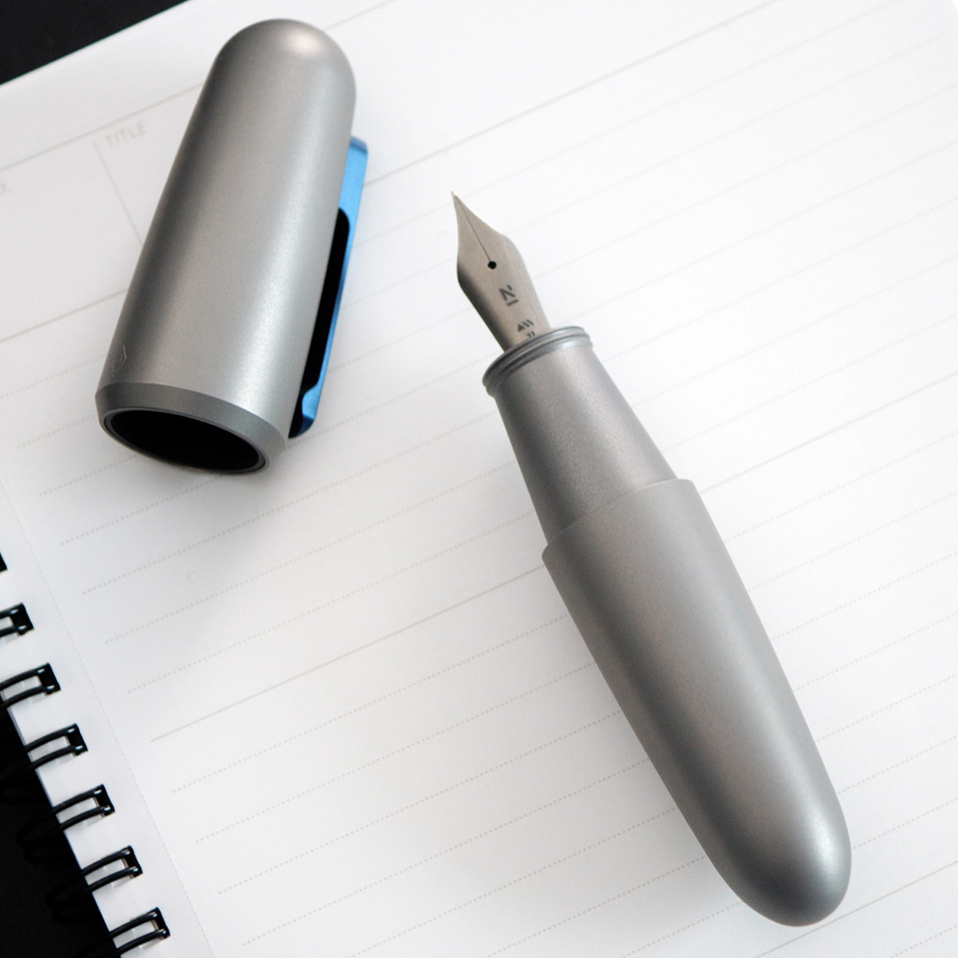 Titanium Fountain And Rollerball Pen