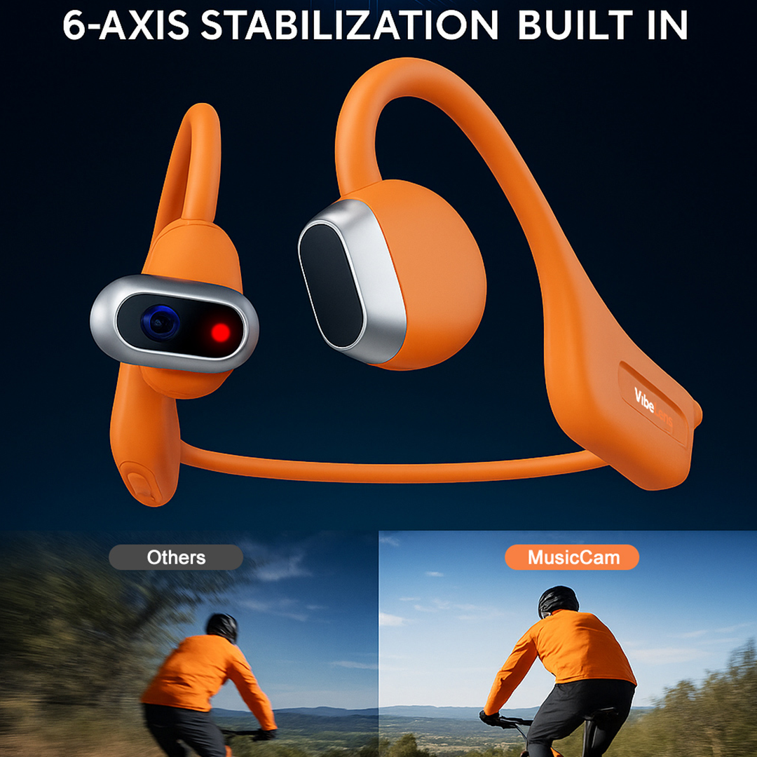 2K Camera Headset with Open-Ear Audio