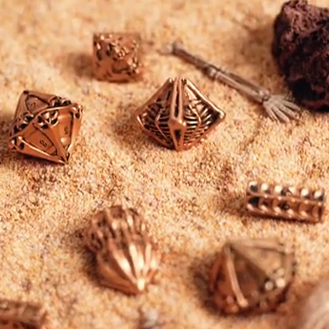 Skeletal Metal Dice Set