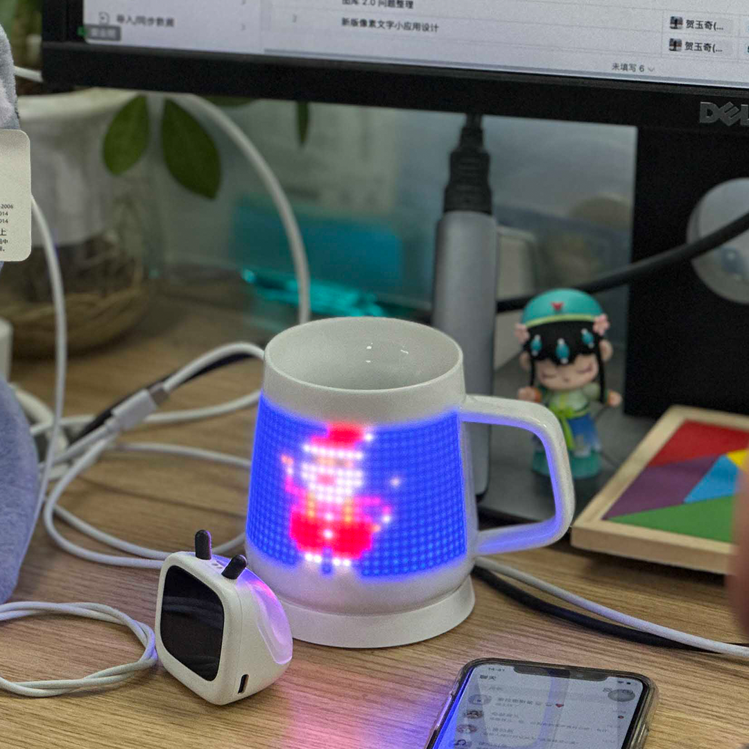 Sip In Style: AI Pixel Mug, Smart Reminders, Games, And Temp Tracking