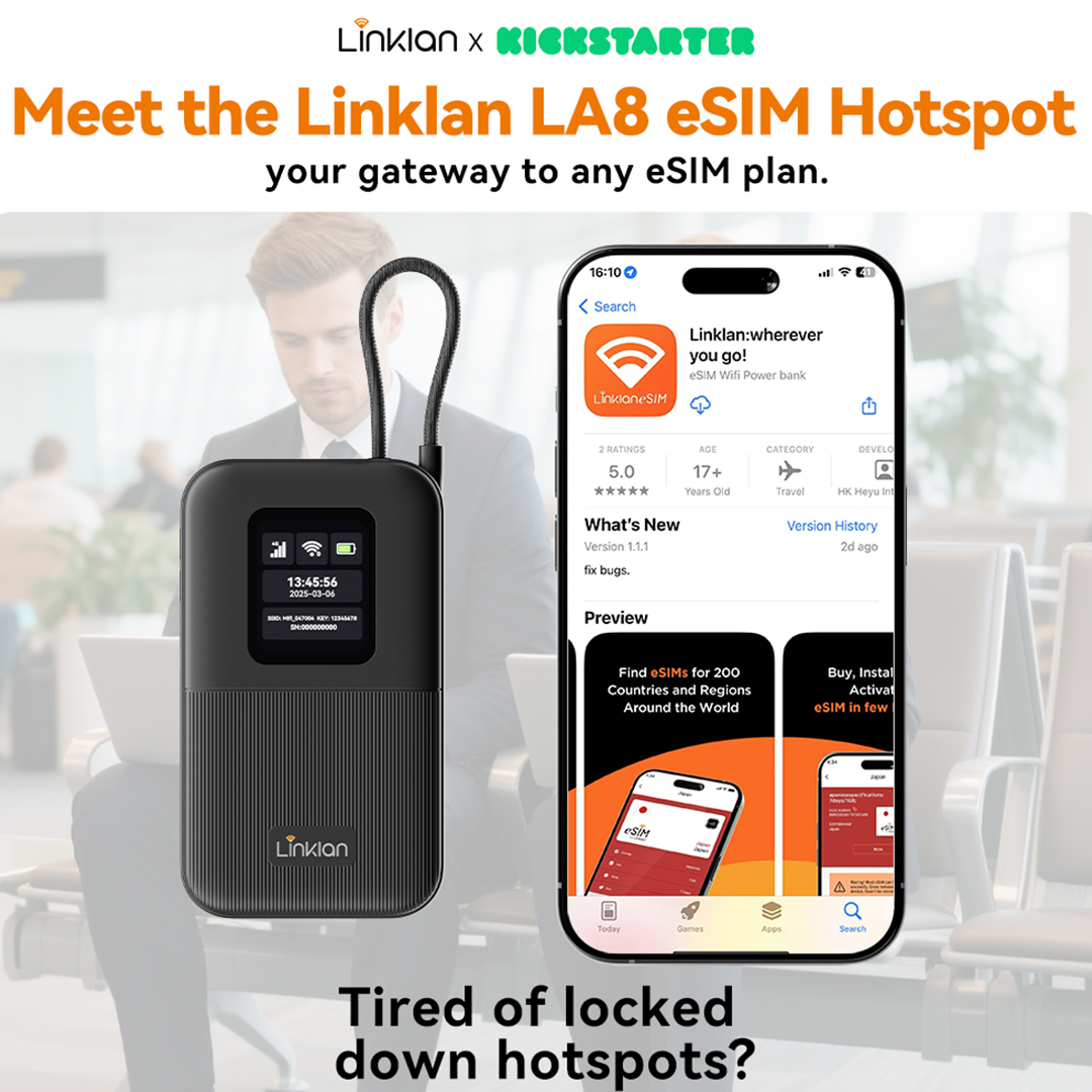 Open eSIM Hotspot With 10,000 mAh