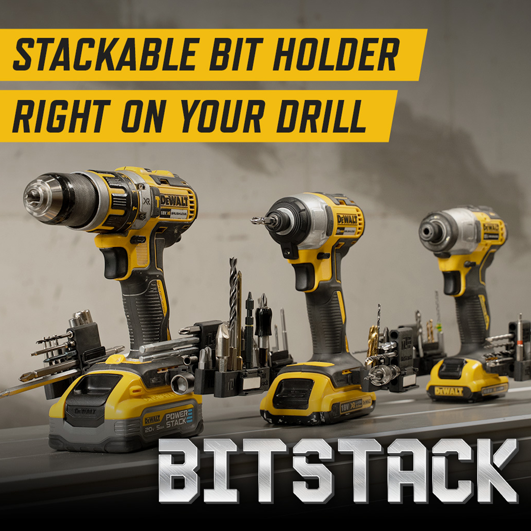 Stackable Bit Holder That Attaches To Your Drill