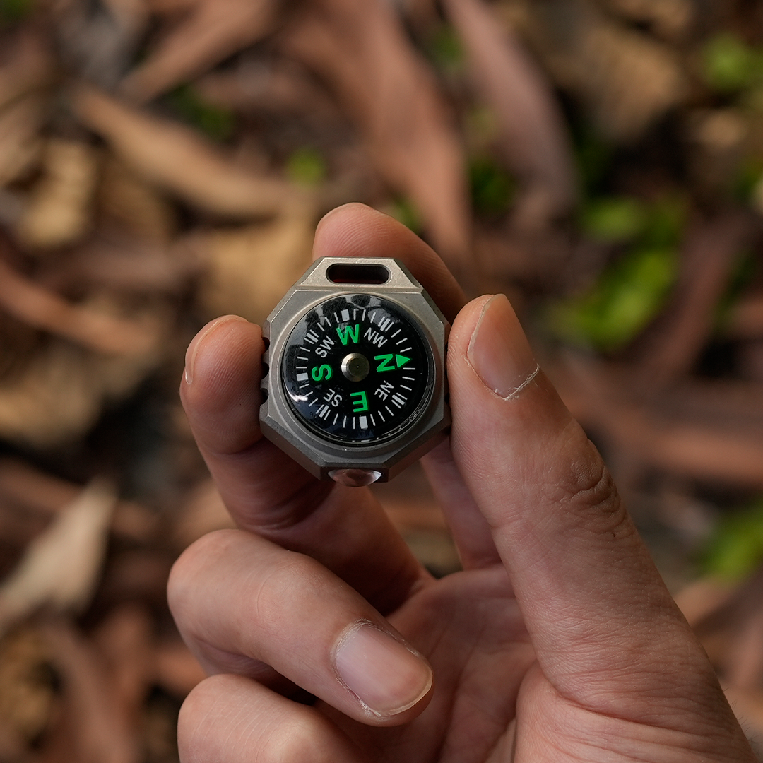 Titanium Compass Flashlight, Always Ready
