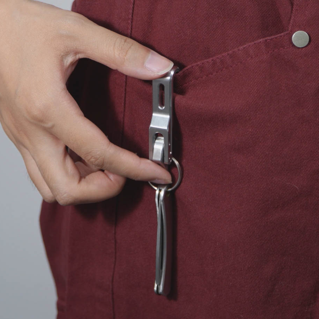 Titanium Clip With Gravity Cam Lock