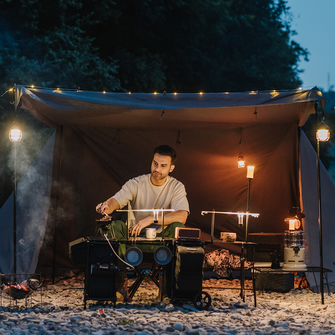 Lightweight Tactical-Style Camping Table & Trolley
