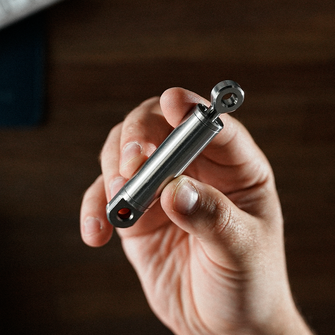 Titanium Tactile Keychain Cylinder