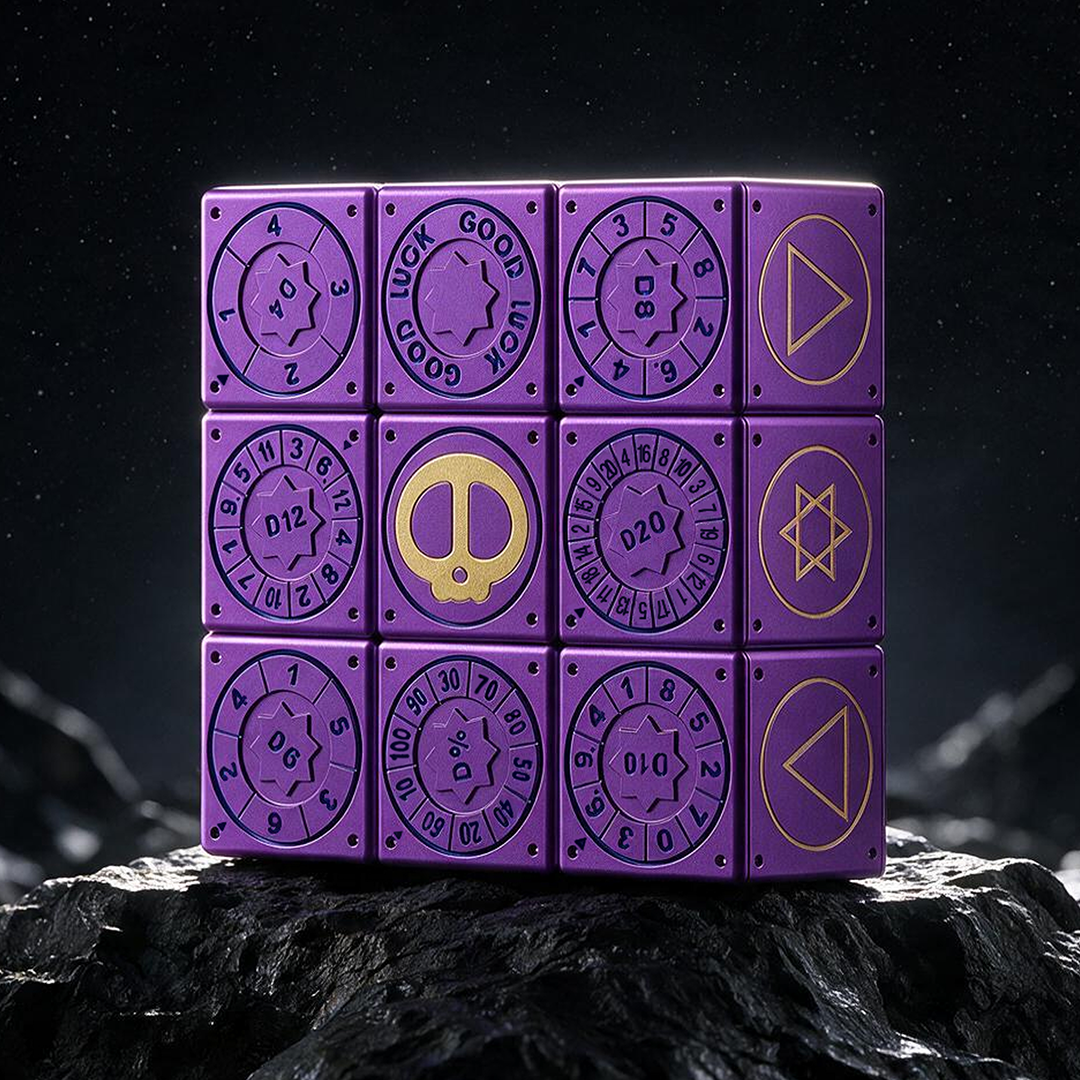 Titanium Magnetic Dice For Infinite Rolls