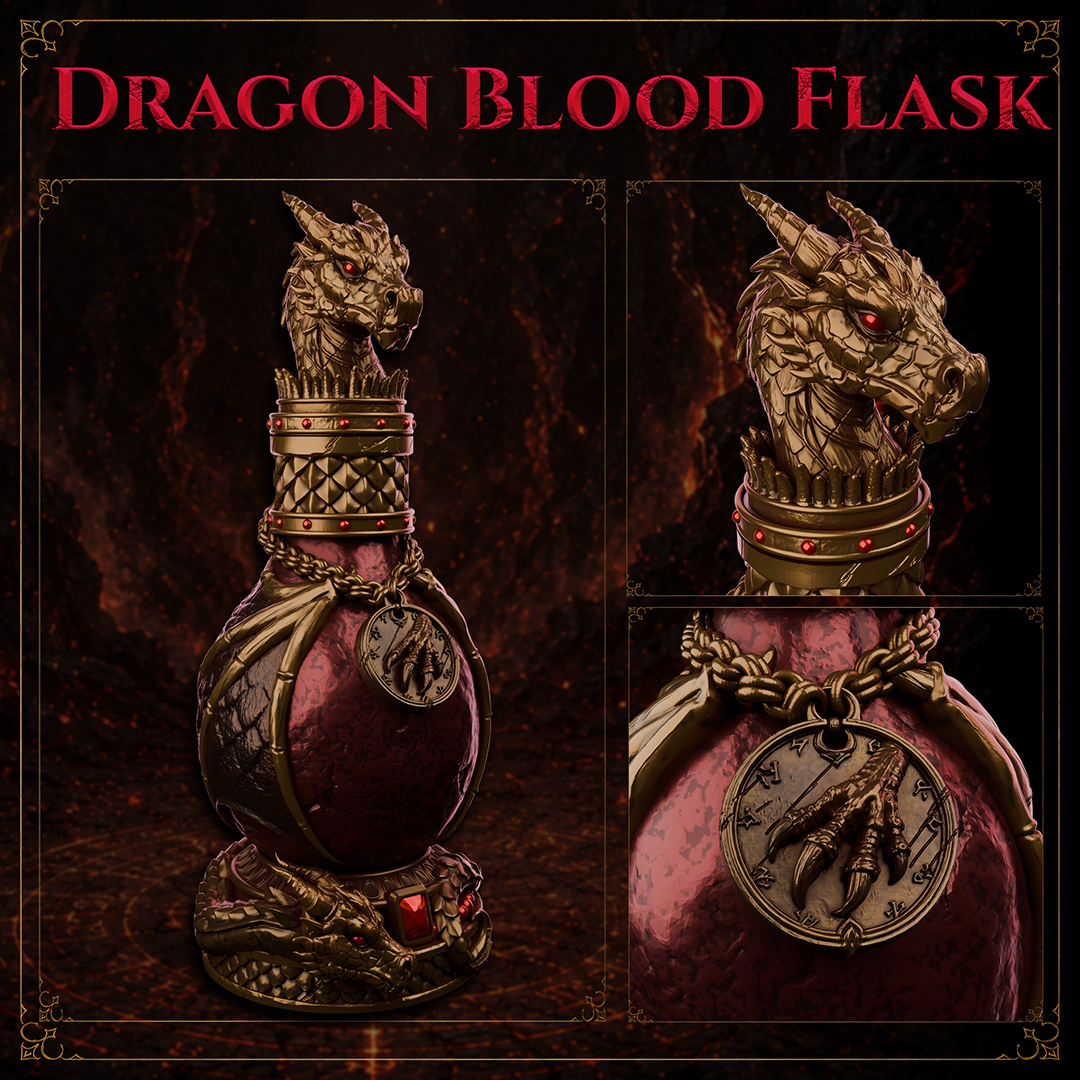 3D-Printable Potion Vials With 5E Cards