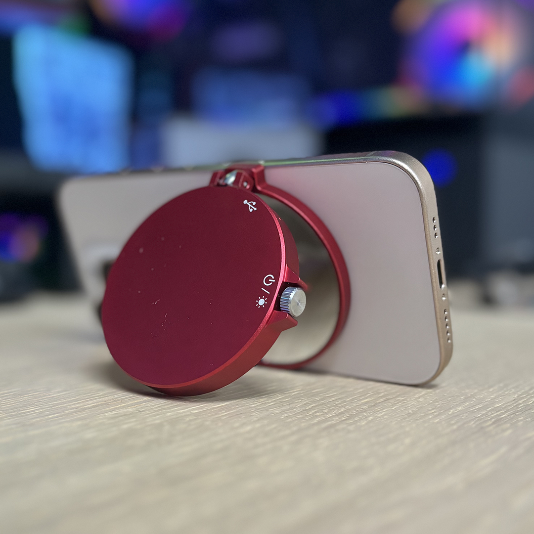 MagSafe Ring Light With Mirror & Phone Stand