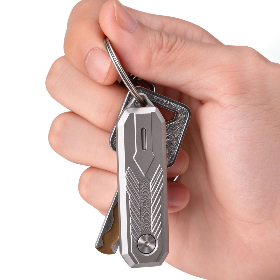 Titanium & Damascis Pocket Tool Built To Fidget