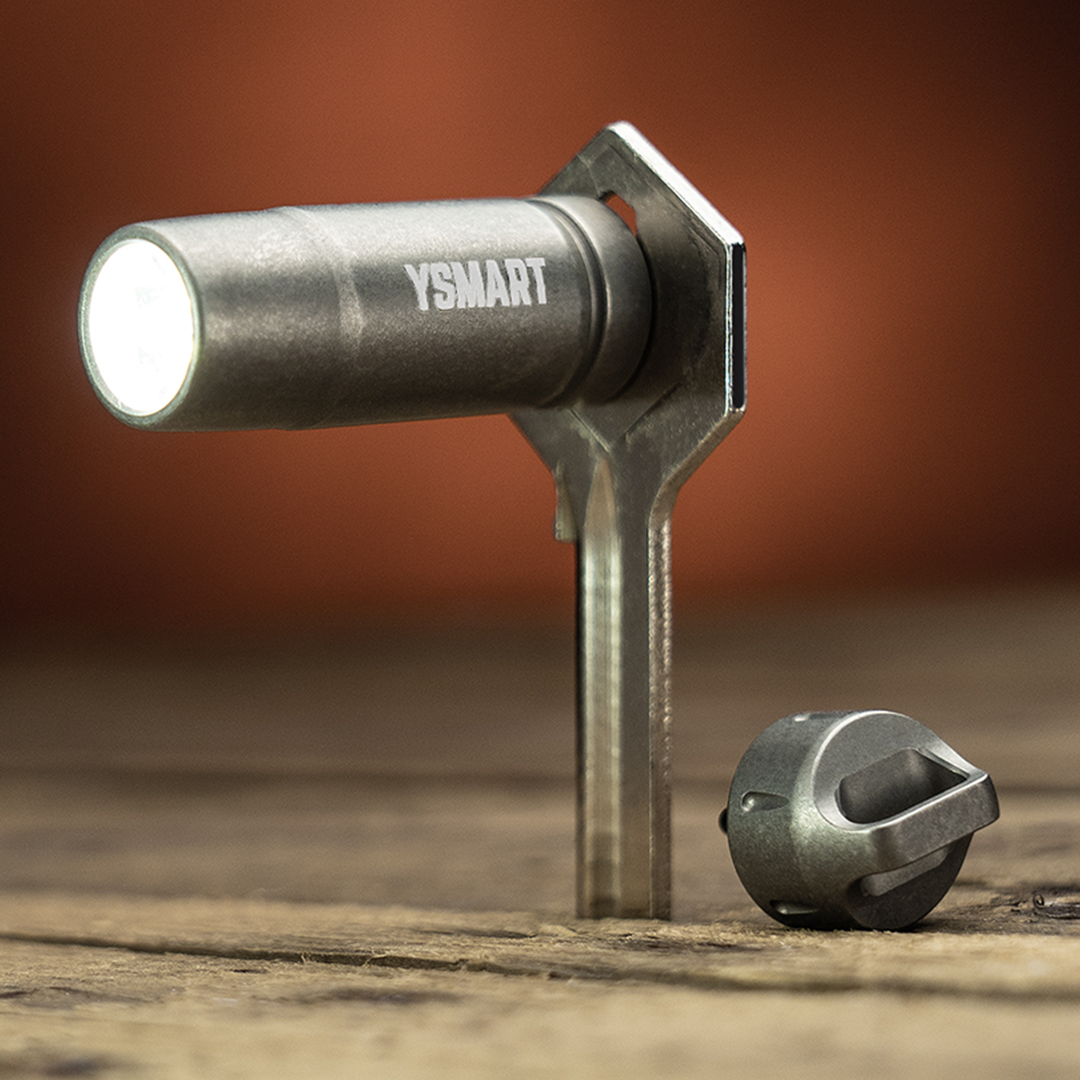 Snap-To-Light Keychain Flashlight