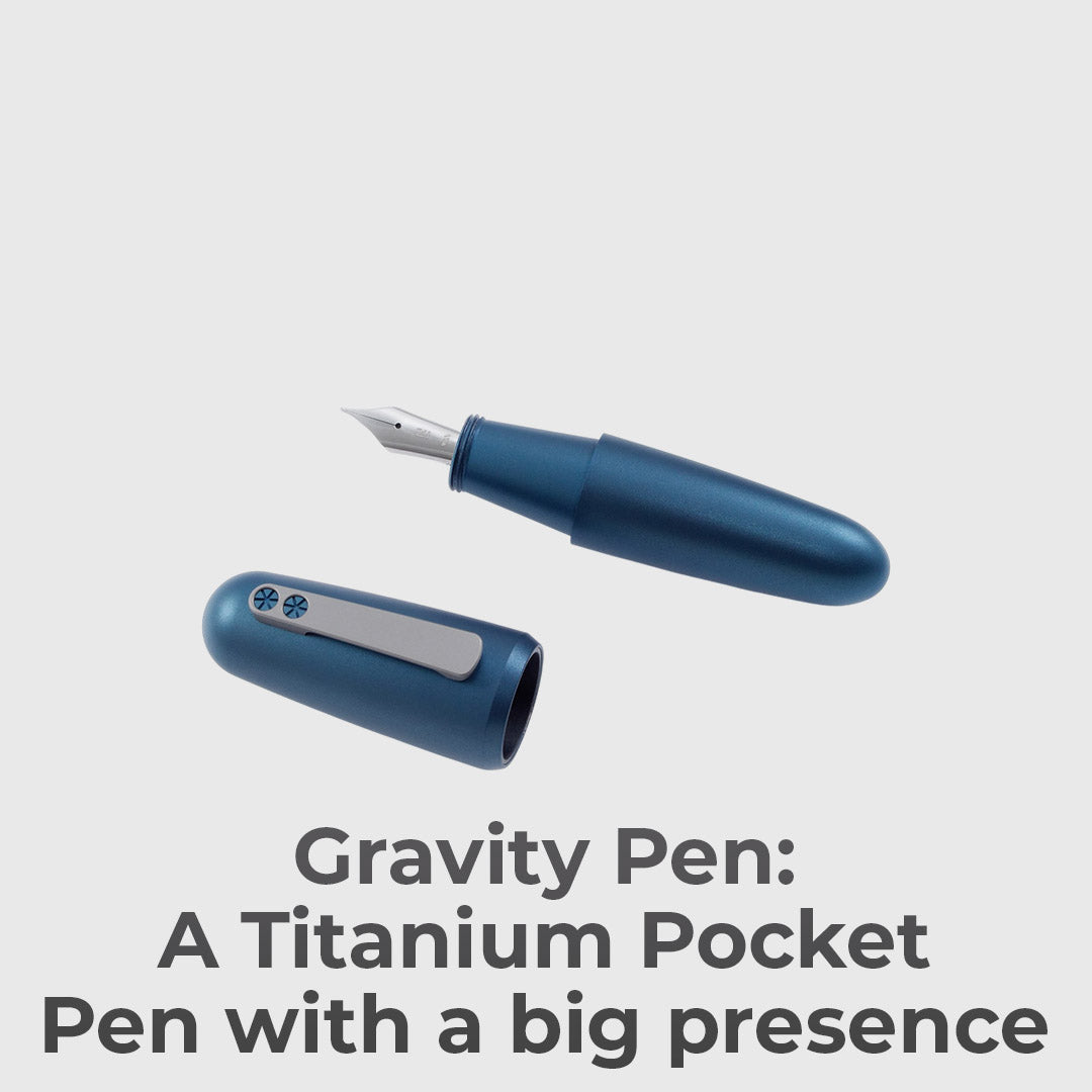 Titanium Fountain And Rollerball Pen