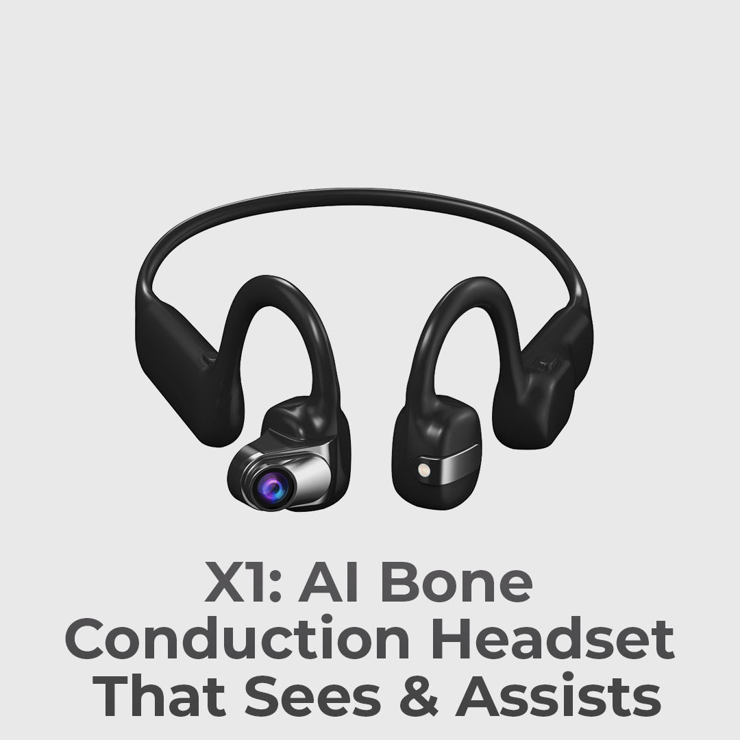 AI Bone Conduction Camera Headset