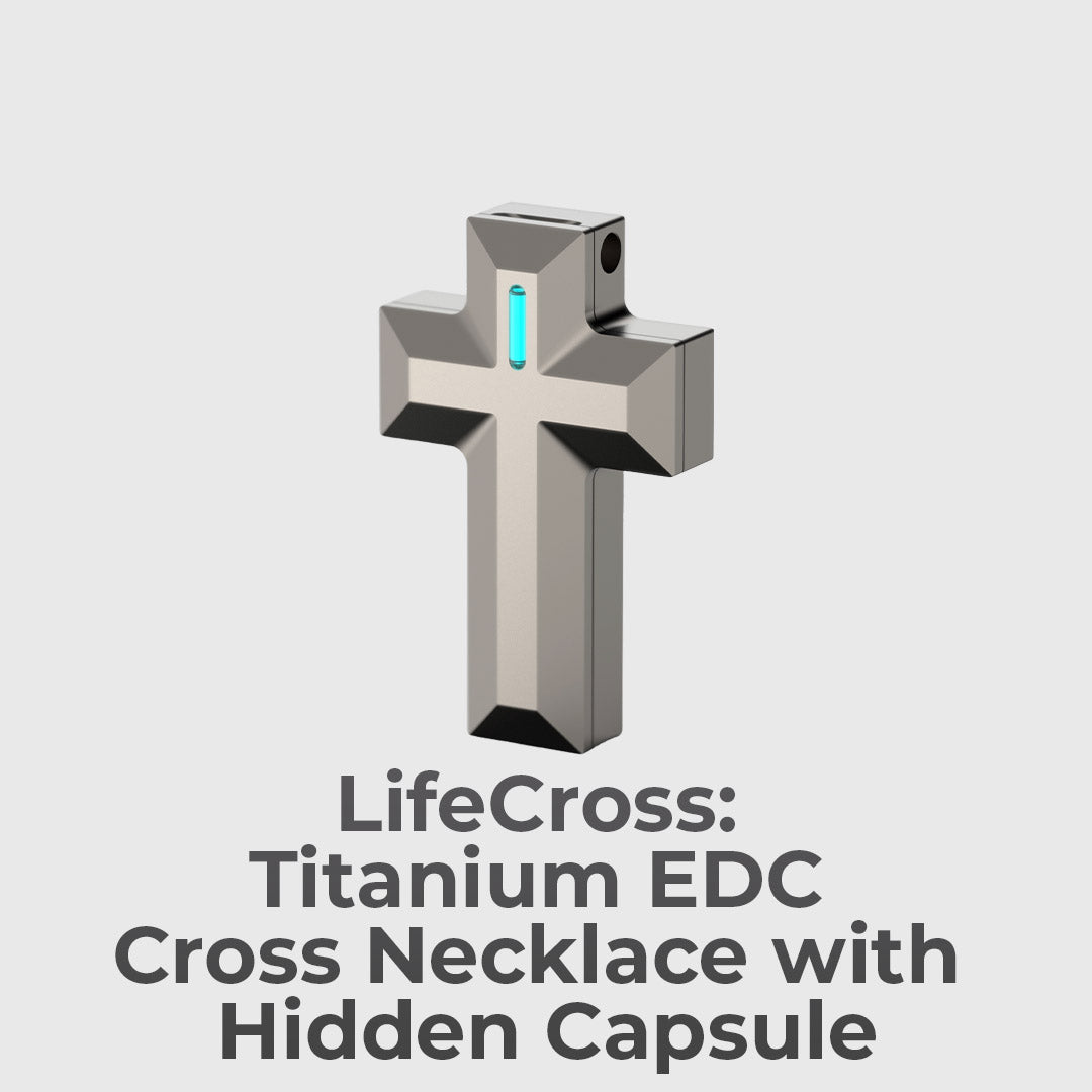 Titanium Cross With Secret Storage