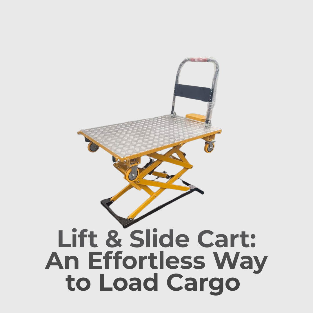 Effortless Battery-Powered Lift Cart for Easy Cargo Loading