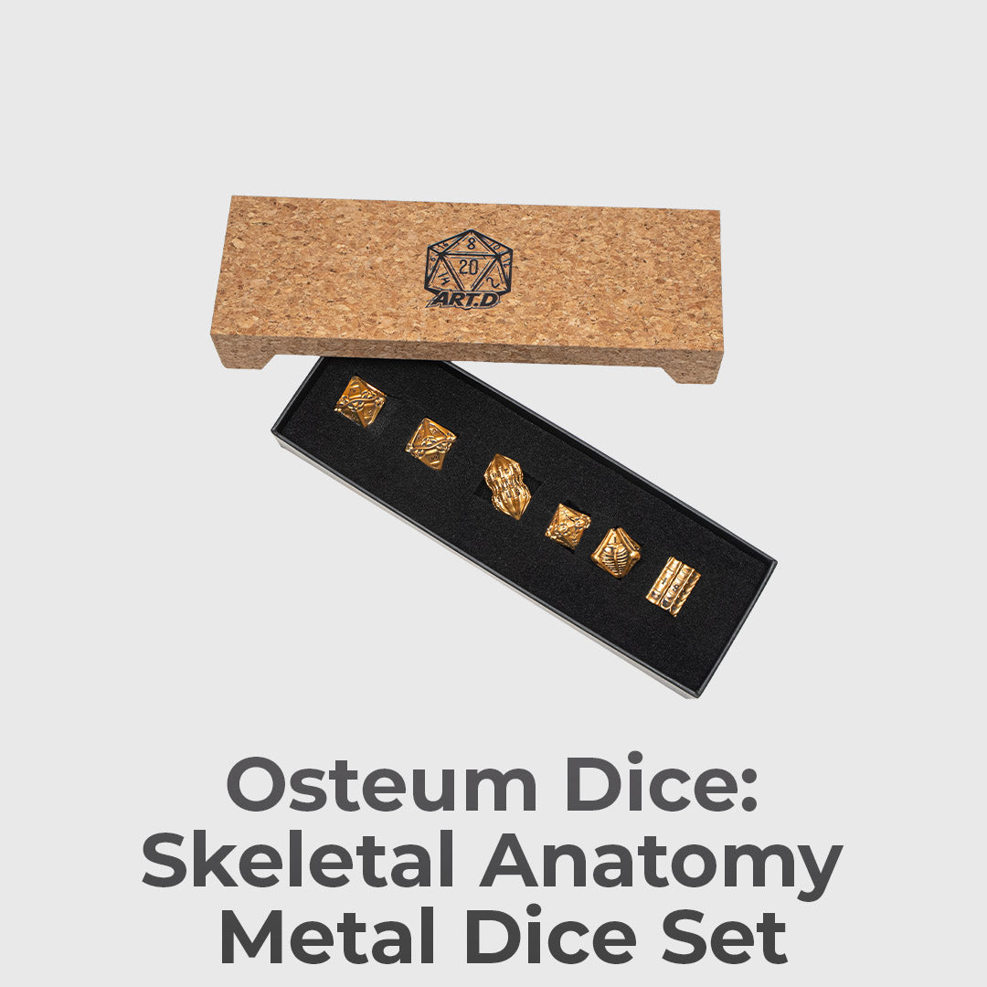 Skeletal Metal Dice Set