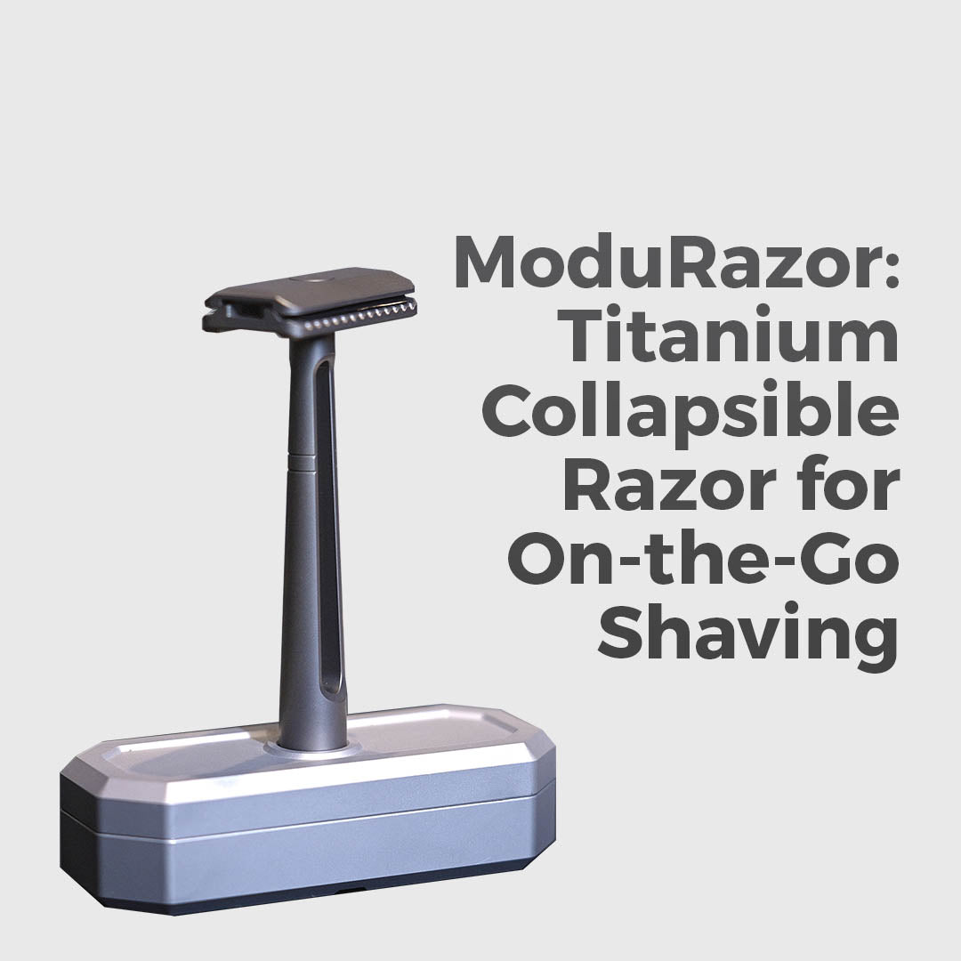 Collapsible Titanium Razor For Shaving On The Go