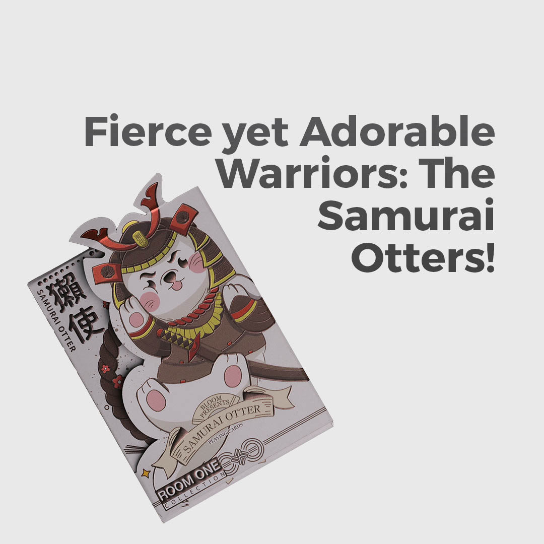 Japanese Playing Cards With Samurai Otter Artwork