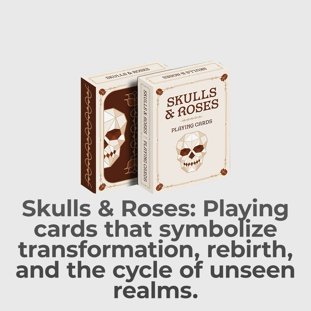 Gothic Playing Cards with Mirrored Skulls