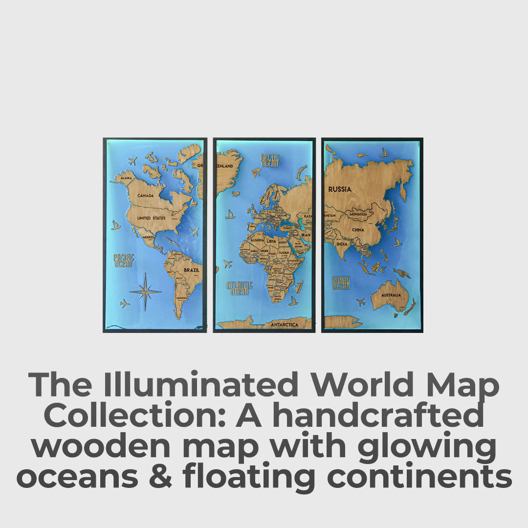 A Glowing World Map, Made by Hand
