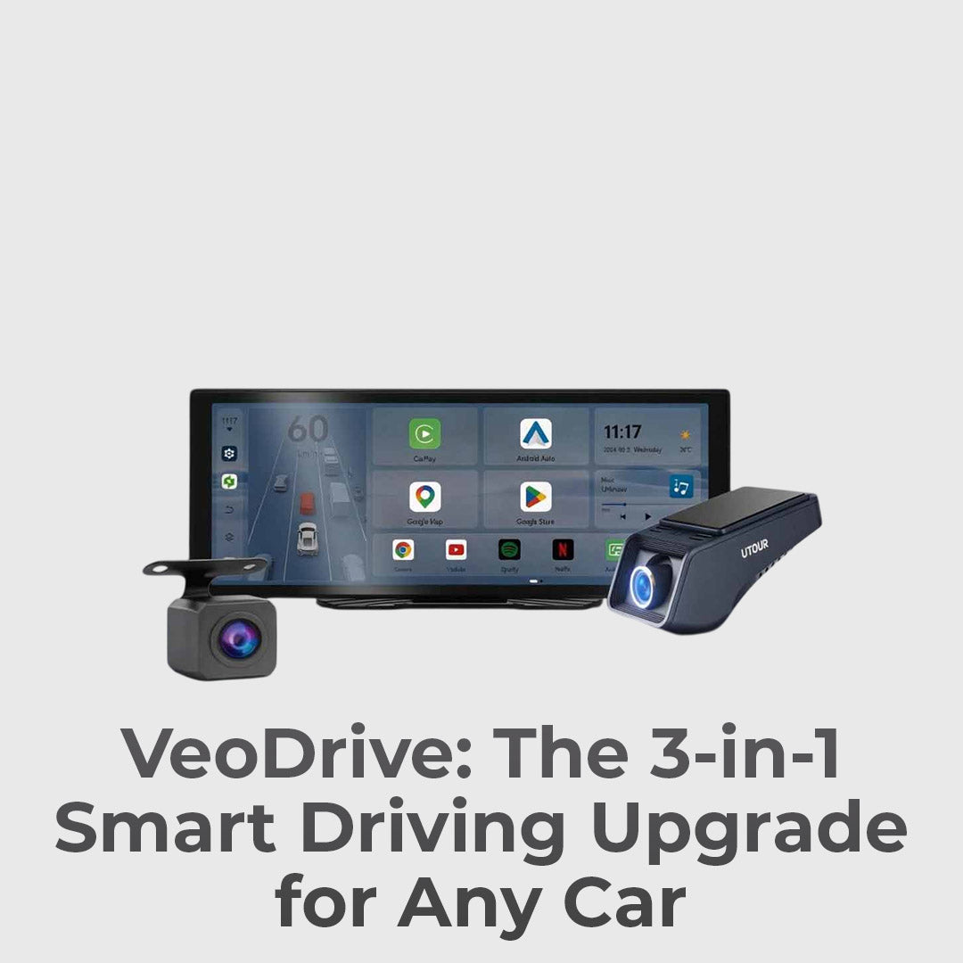 3 in 1 AI Dash Cam With Wireless CarPlay